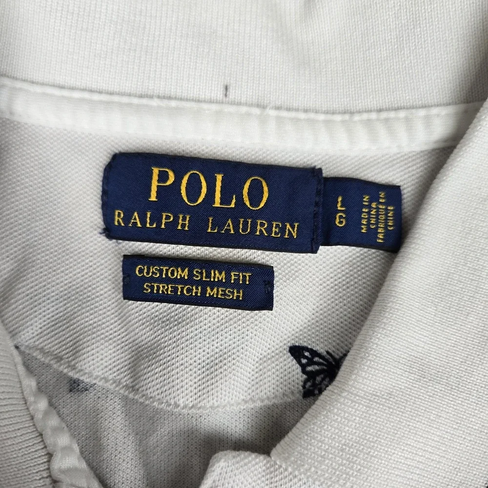 Polo‎ Ralph Lauren Mens Shirt Large Custom Slim Fit Butterfly All Over Print